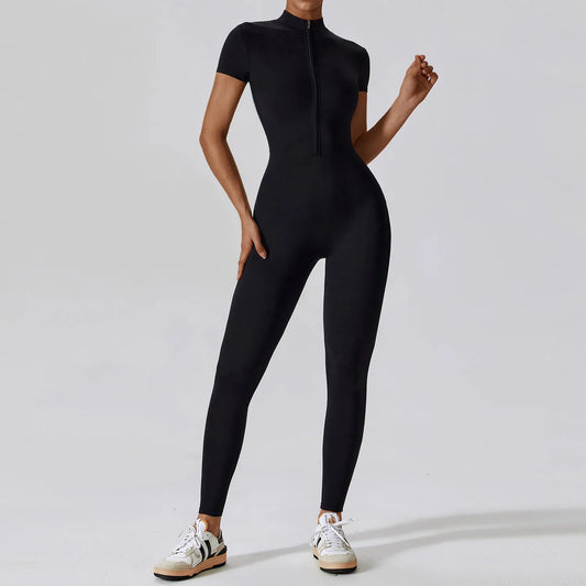 Yoga Set Women's Jumpsuits One-Piece Suit Zipper