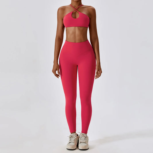 Sexy Yoga Sets Women's Tracksuit Seamless Sport Suit