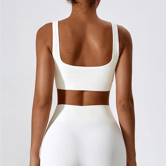 Women Yoga Vest Gym Sports Crop Tops Seamless Streetwear