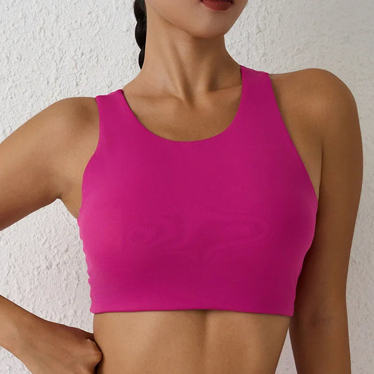 Solid Color Soft Women Fitness Sports Bra Top Gym Yoga