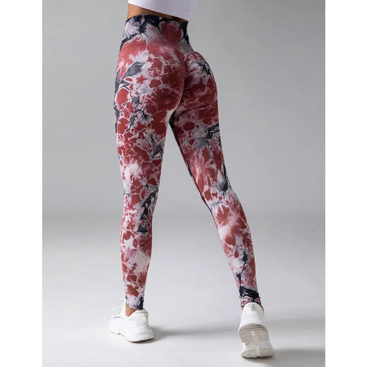WinterSeamless Yoga Leggings Women Tie Print Legging