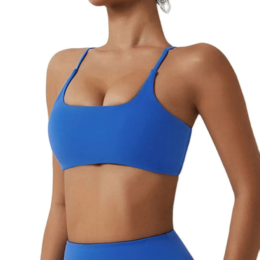 Ladies Sports Bra Sexy Criss Cross Straps Back High