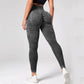 Women Leggings Knit Yoga Pants Bubble Butt Push Up