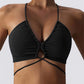 Sexy Gym Top Women Crease Sports Bra Running Back