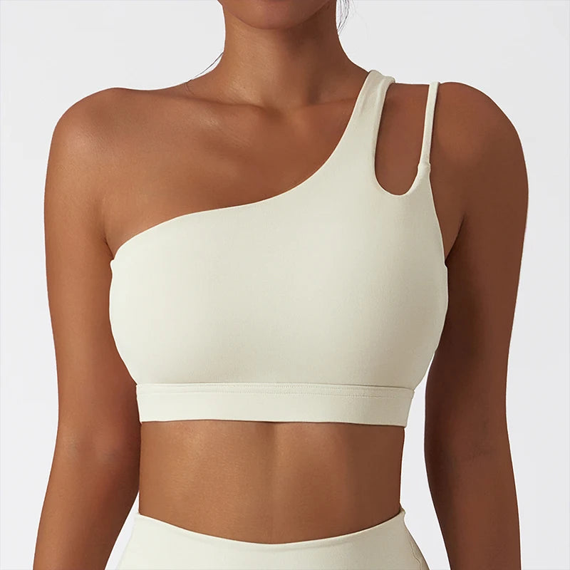 Comfort Single Strap Sports Bra Chest Pad