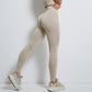 Women Seamless Striped Leggings High Waist Scrunch