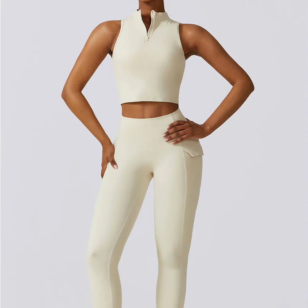 Women Tracksuit Yoga Set Workout Sportswear Gym