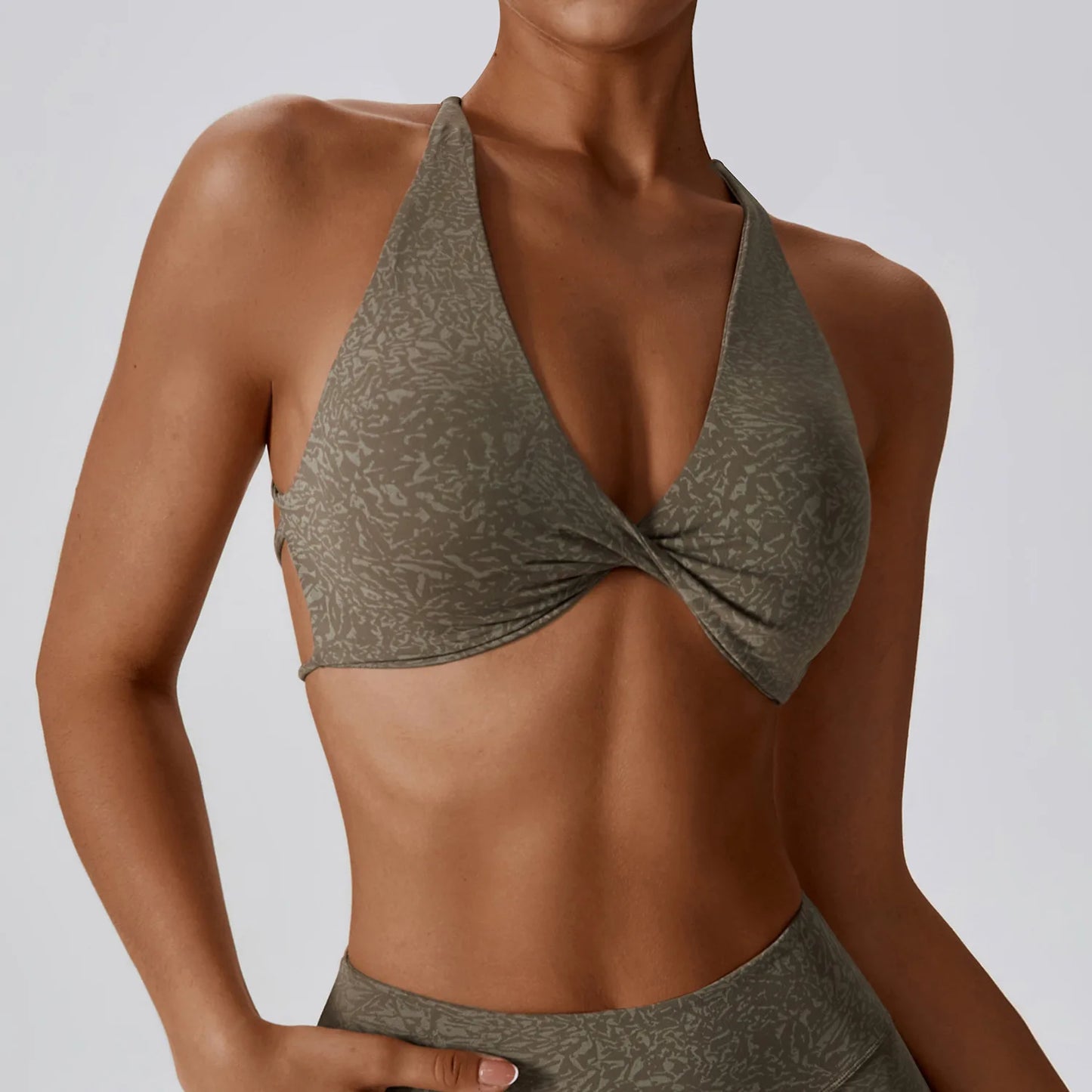 Women Fitness Yoga Bras Printing Sports Bras Nylon