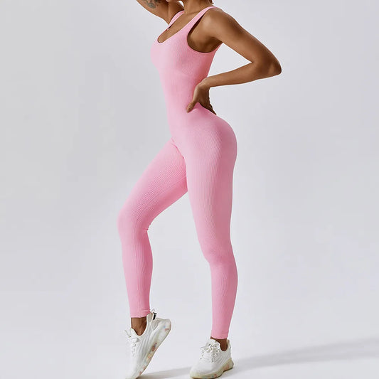 Spring Seamless One-Piece Yoga Suit Dance Belly