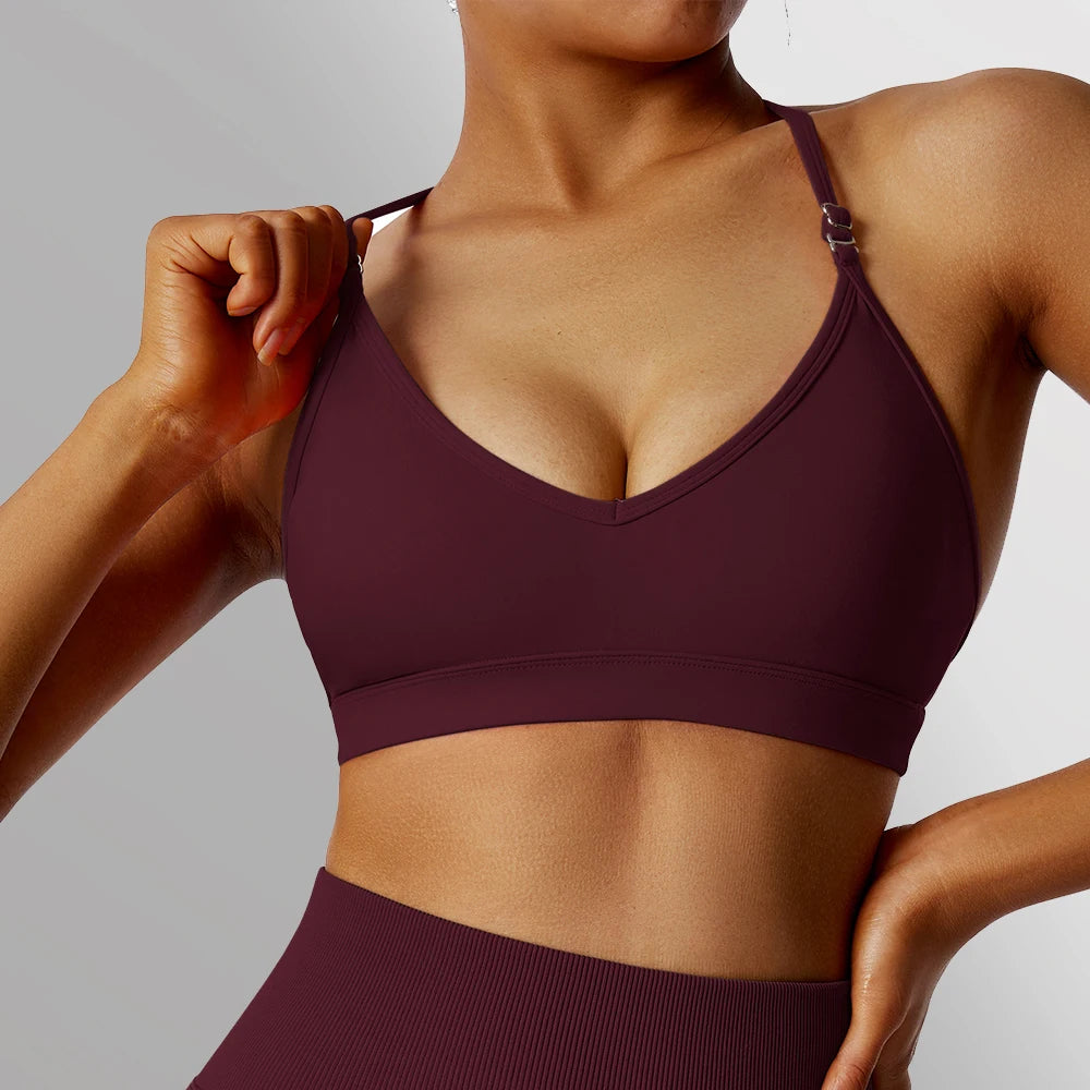 Yoga Sports Bras Women Crop Top Breathable Yoga Bra