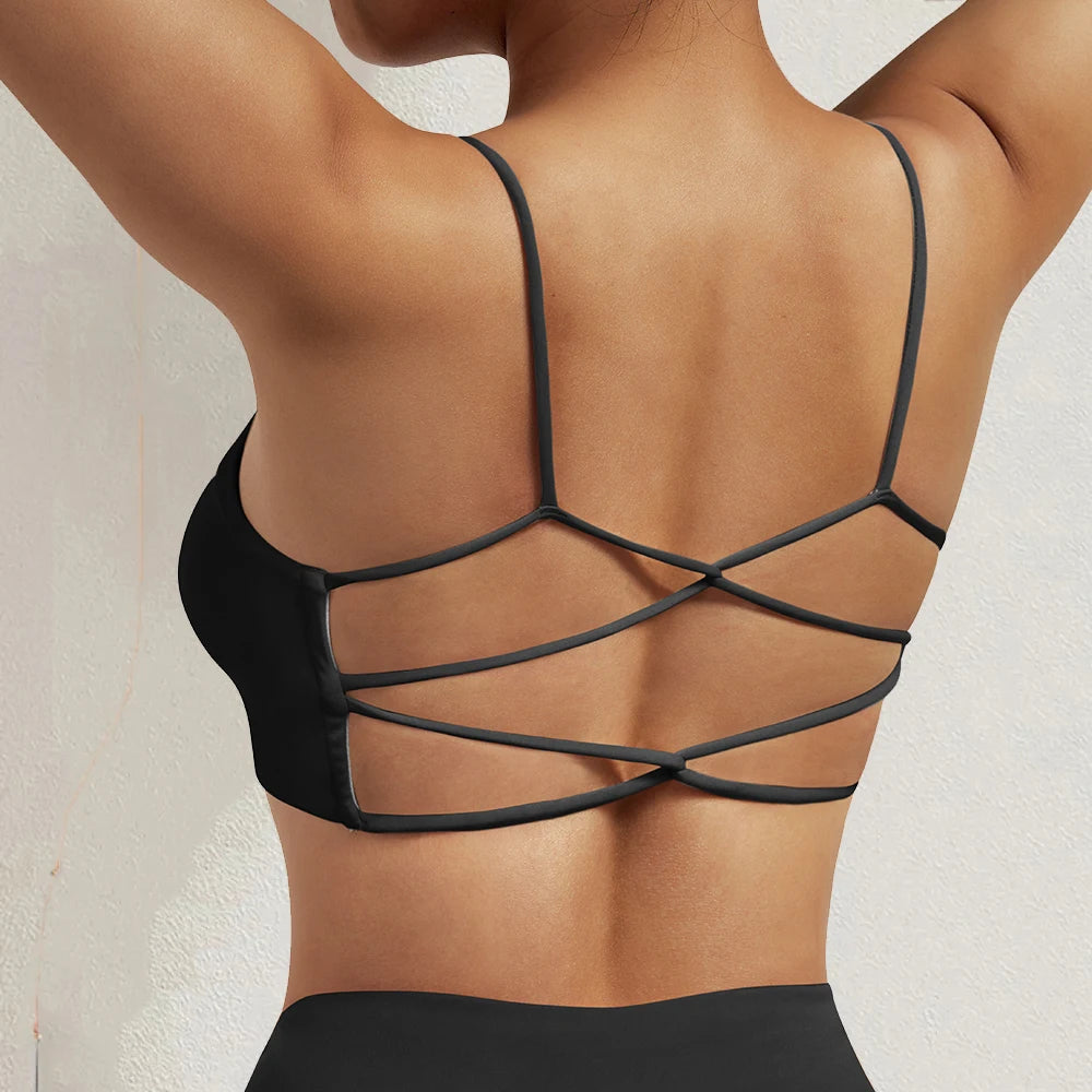 Comfort Sexy Sports Bra Double Cross Back