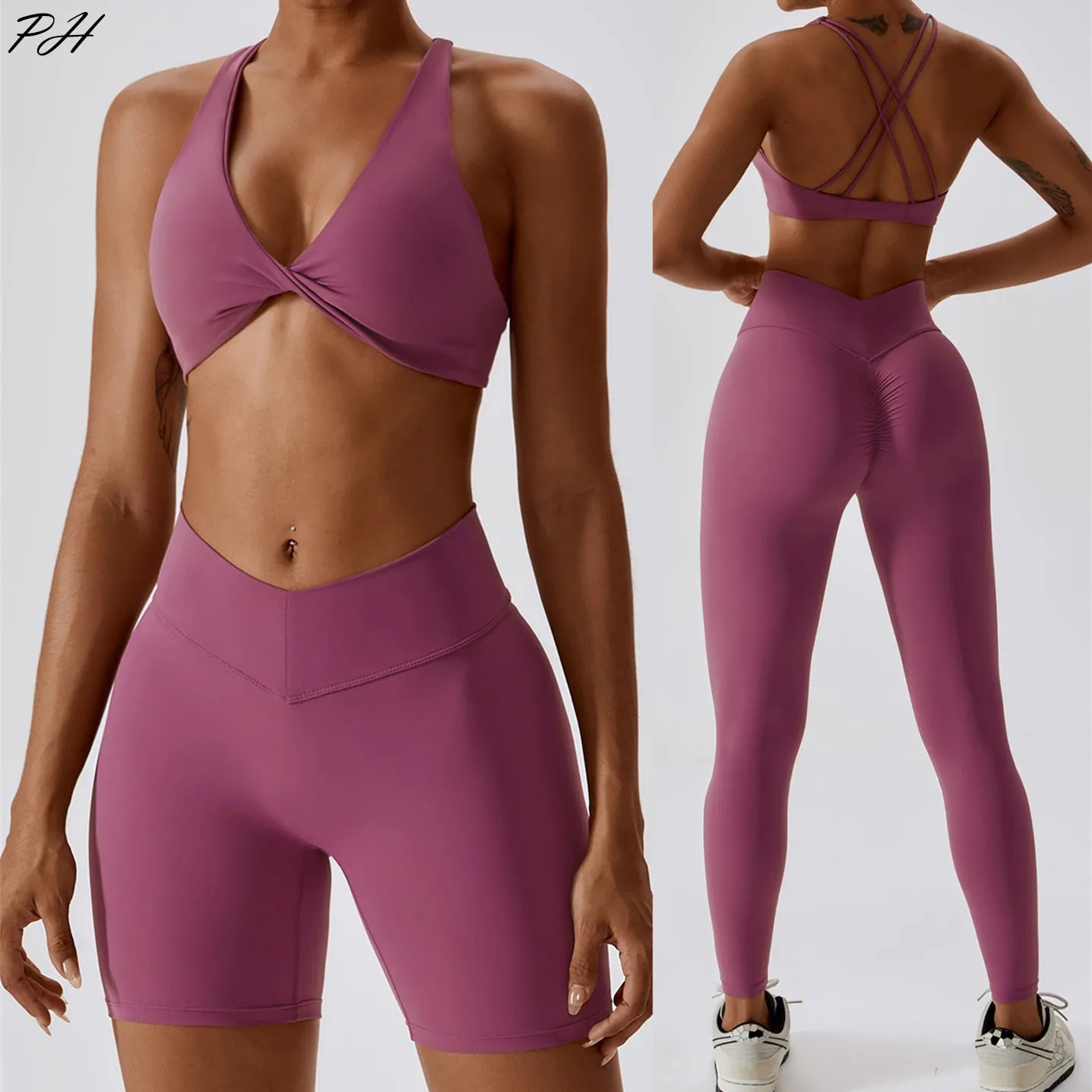 Summer Seamless Yoga Set Workout Outfits Women