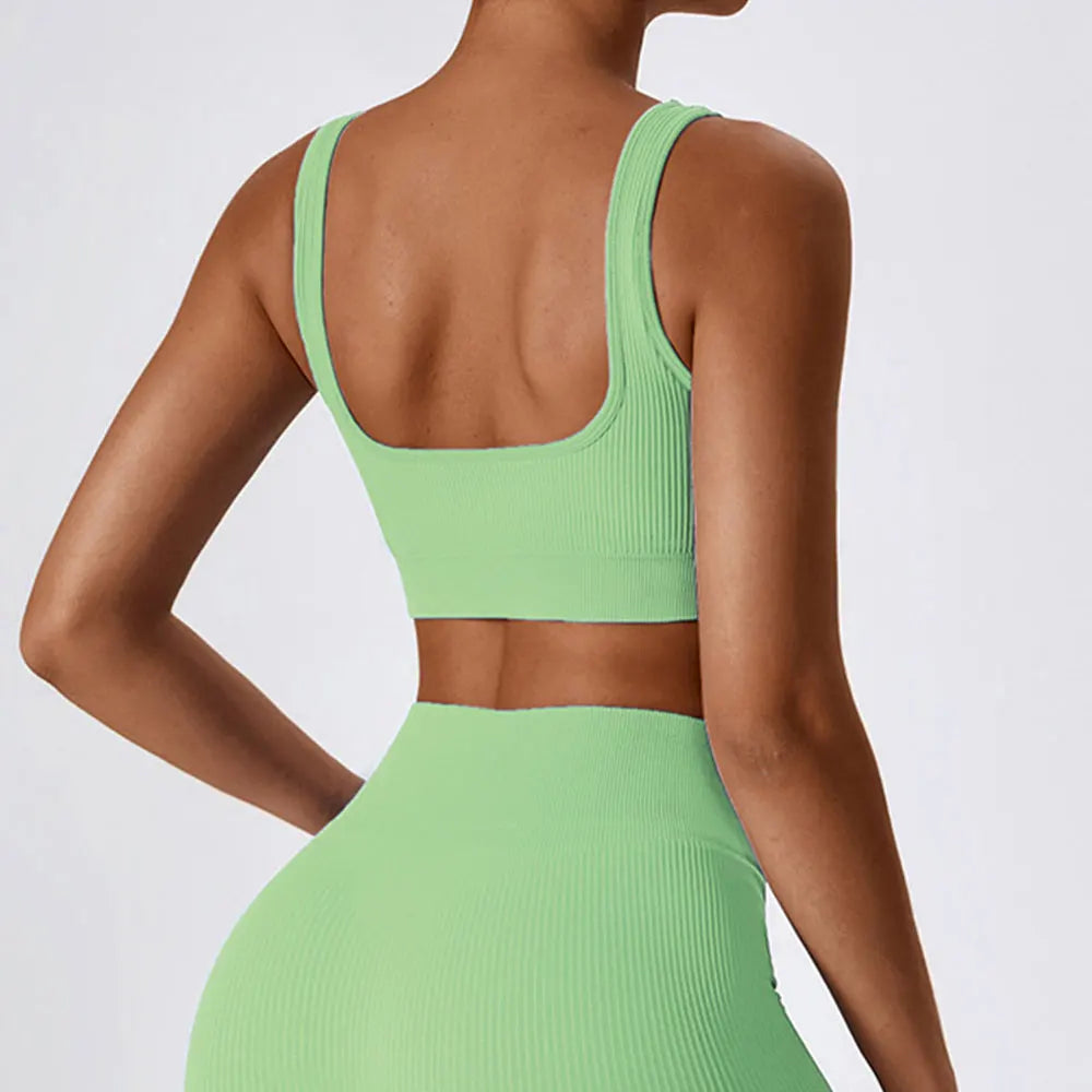 Women Yoga Vest Gym Sports Crop Tops Seamless Streetwear
