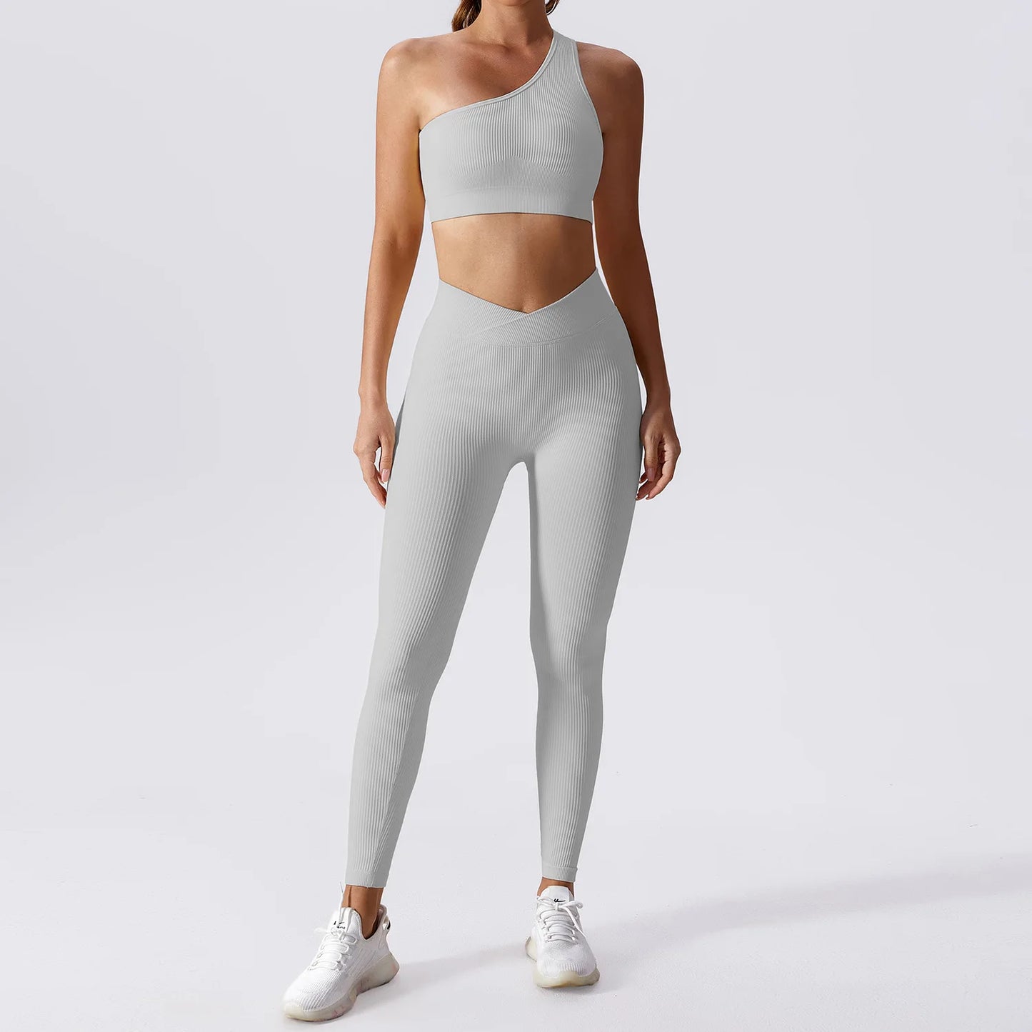 Seamless Ribbed Gym Set