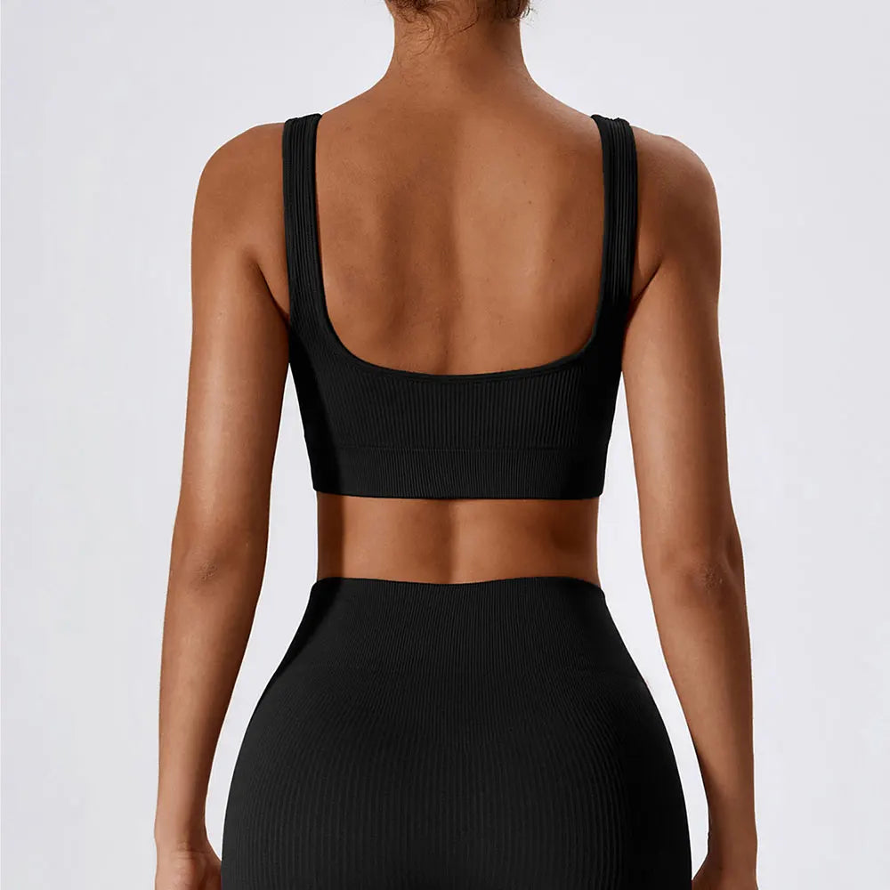 Women Yoga Vest Gym Sports Crop Tops Seamless Streetwear