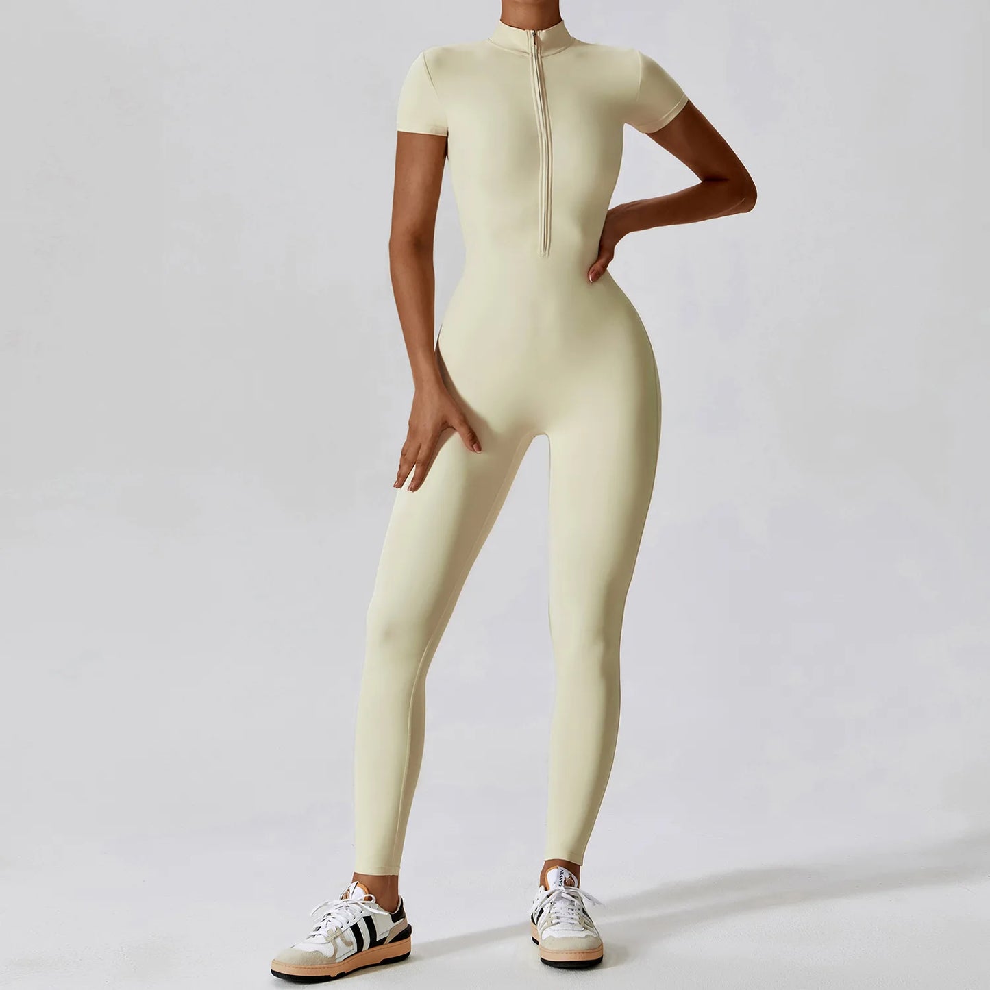 Yoga Set Women's Jumpsuits One-Piece Suit Zipper