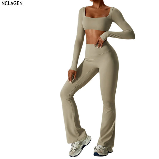 Women's 2pcs Gym Yoga Suit Tight Fitting Sports Set Workout