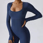 Yoga Set Seamless Yoga Suit Solid One Piece Sexy Jumpsuit
