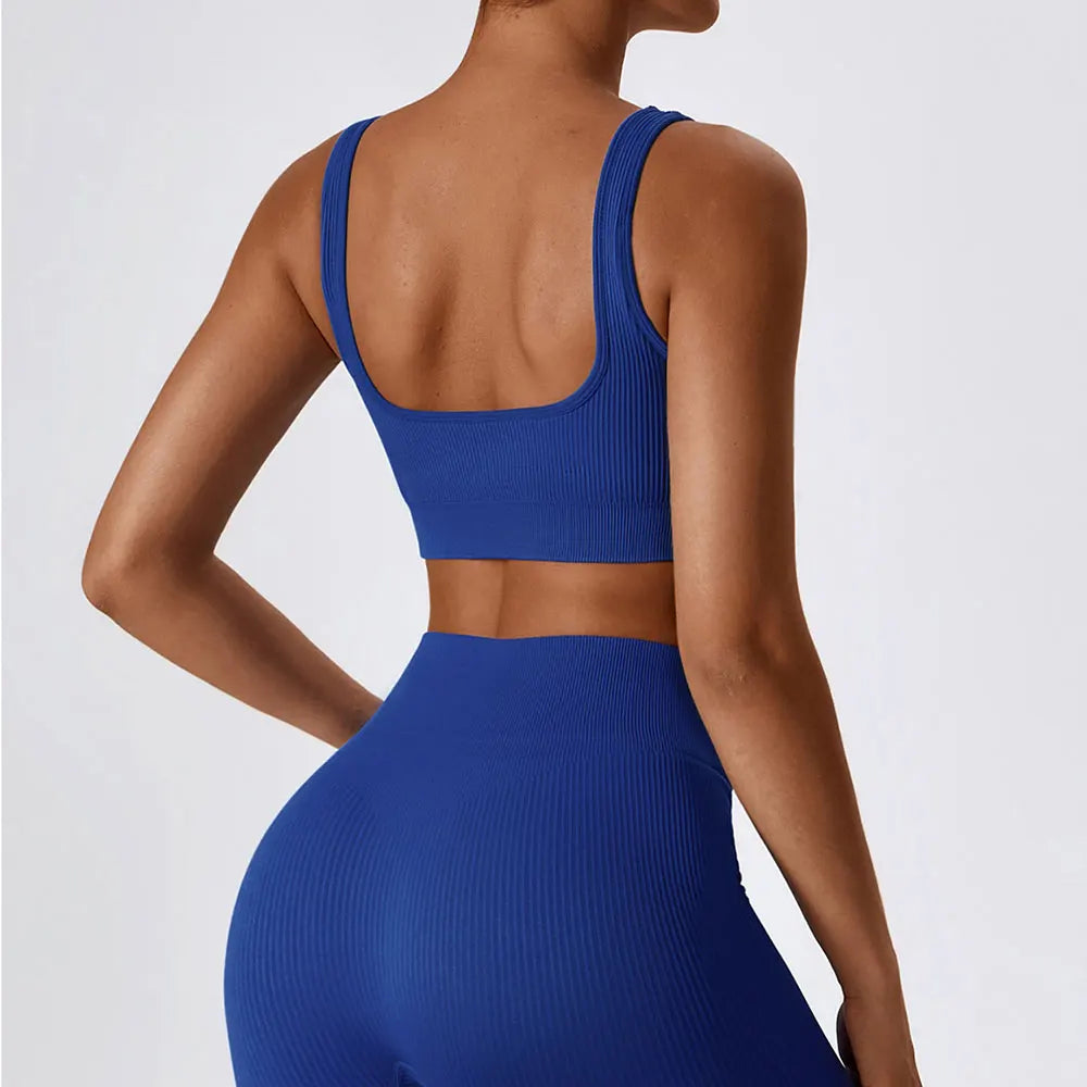 Women Yoga Vest Gym Sports Crop Tops Seamless Streetwear