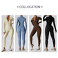 Women Zipper Nude Long Sleeve Onepiece