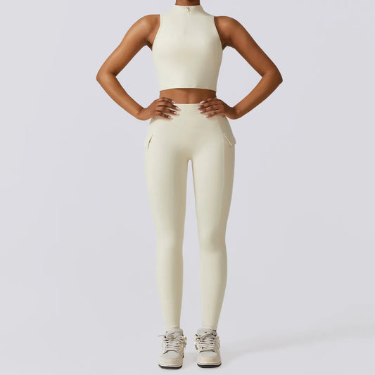 Women Tracksuit Yoga Set Workout Sportswear Gym