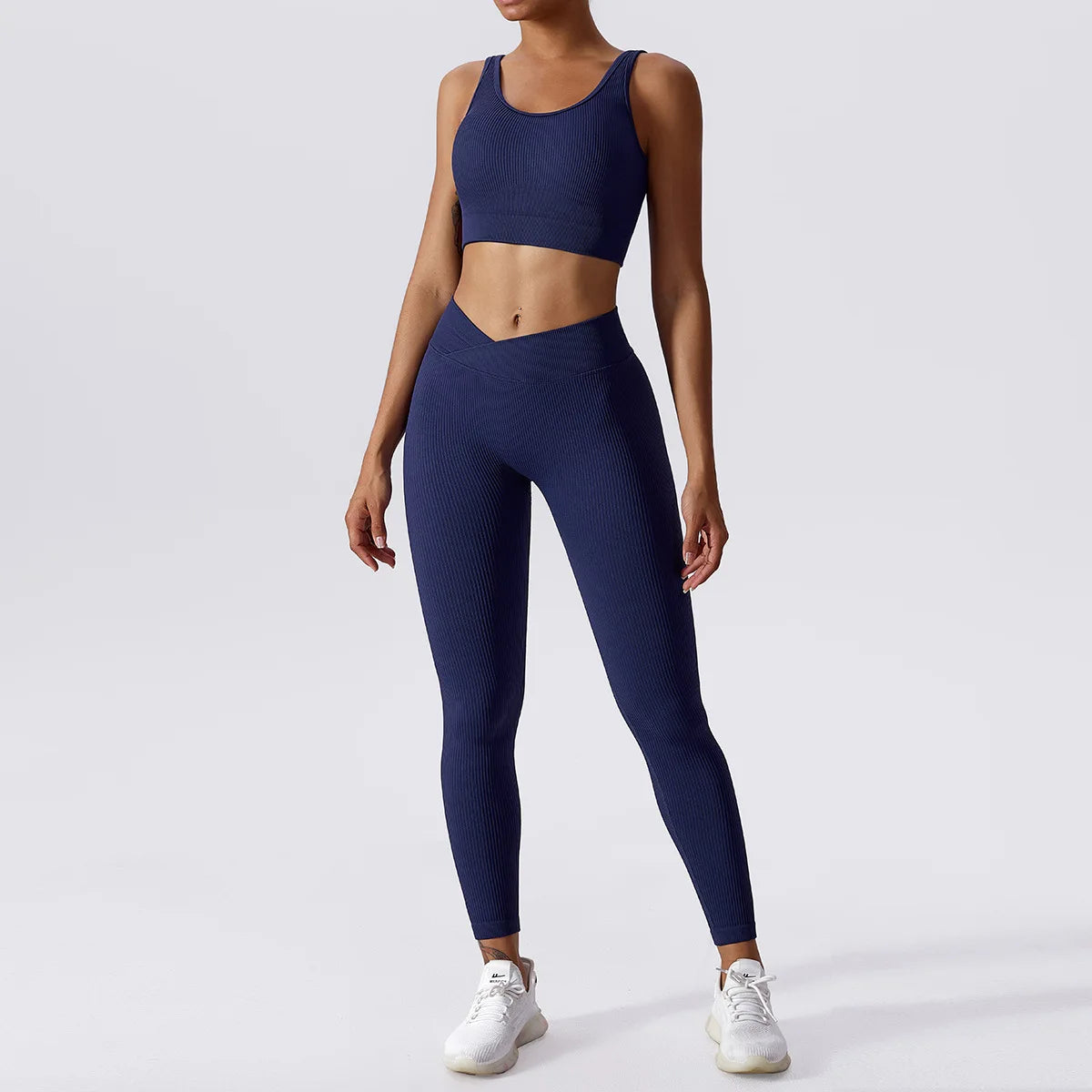 Seamless Ribbed Gym Set