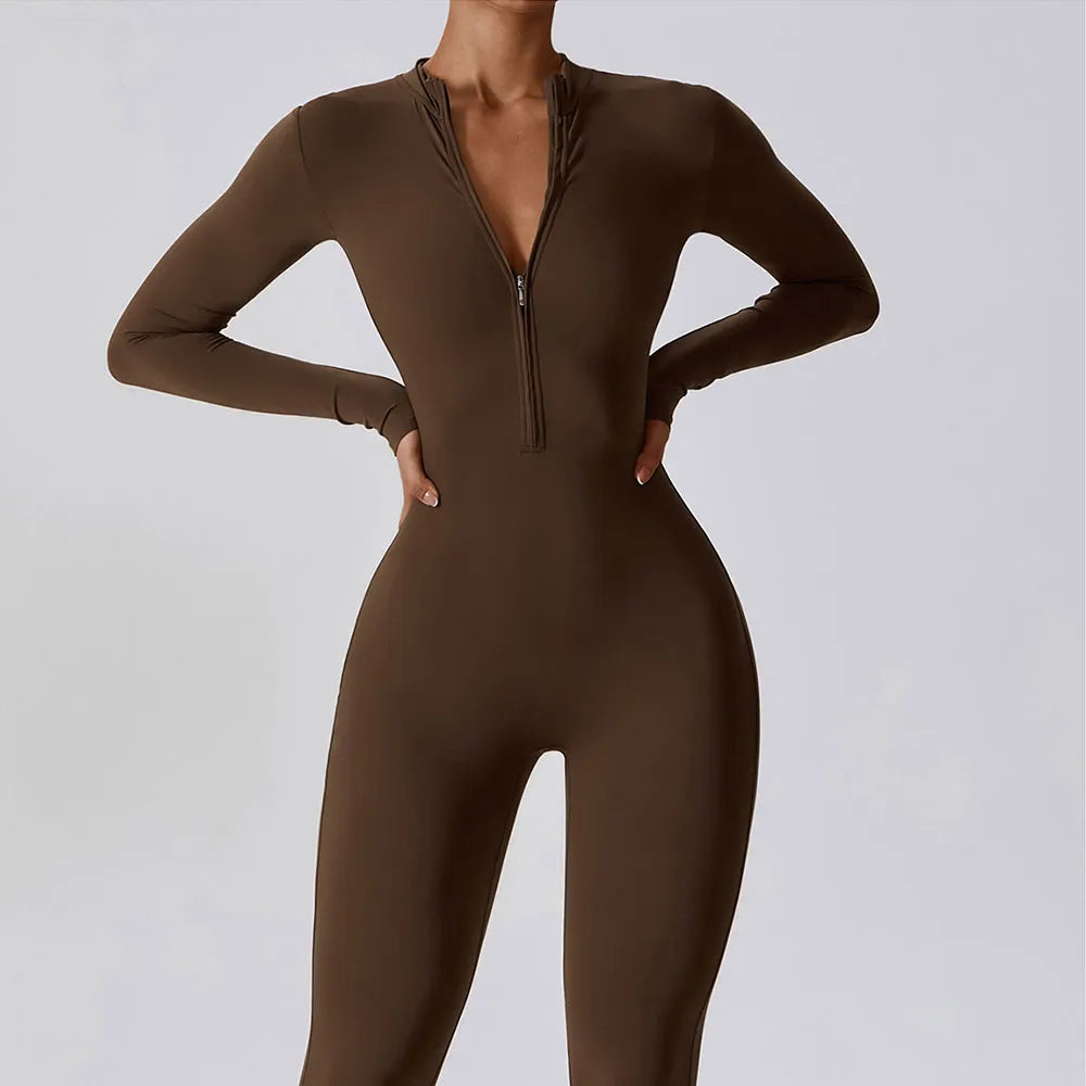 Women's Jumpsuits One-Piece Suit Zipper Long Sleeved