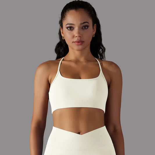 Crisscross Back Sports Push Up Bra