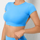 Hollow Beauty Back Crop Top Short Sleeve Yoga Shirt