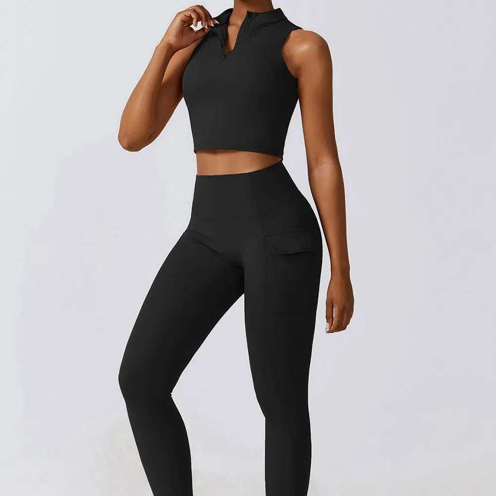 Women Tracksuit Yoga Set Workout Sportswear Gym