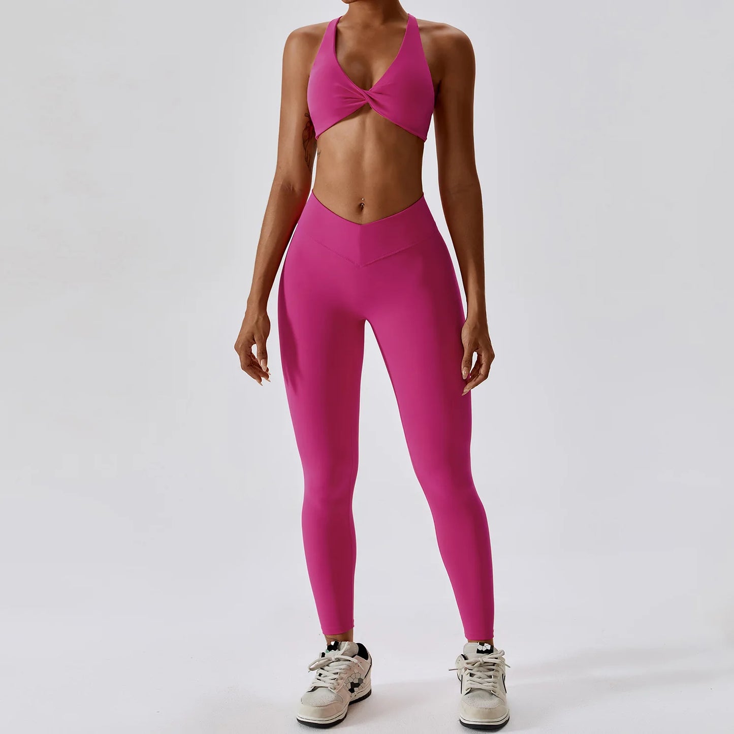Summer Seamless Yoga Set Workout Outfits Women