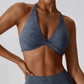 Women Fitness Yoga Bras Printing Sports Bras Nylon