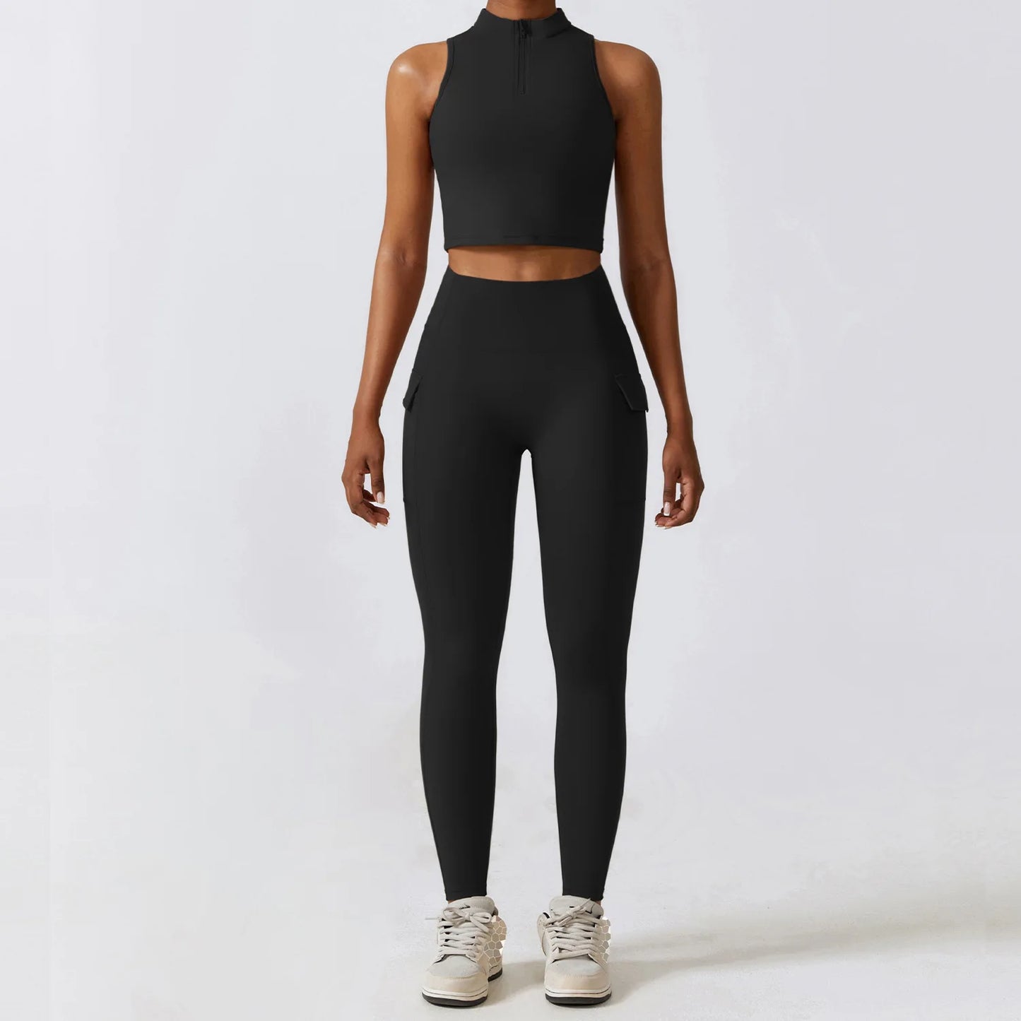 Women Tracksuit Yoga Set Workout Sportswear Gym