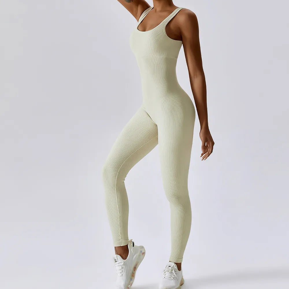 Spring Seamless One-Piece Yoga Suit Dance Belly