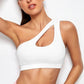 Women Sports Bra Push Up Fitness Bras One Shoulder