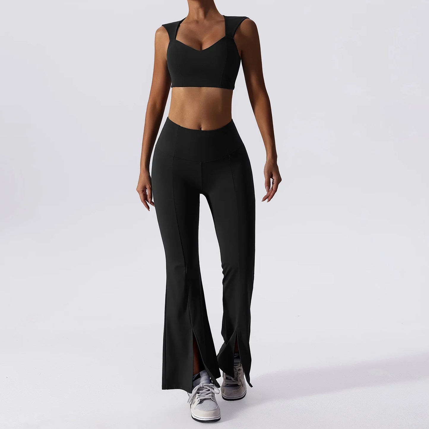 2 Pieces Flared Bottoms Vest Set