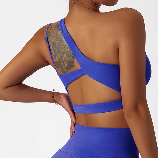 Comfort Single Strap Sports Bra Chest Pad