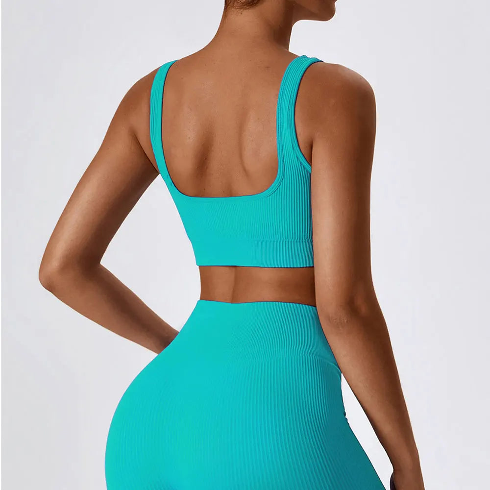 Women Yoga Vest Gym Sports Crop Tops Seamless Streetwear