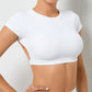 Hollow Beauty Back Crop Top Short Sleeve Yoga Shirt