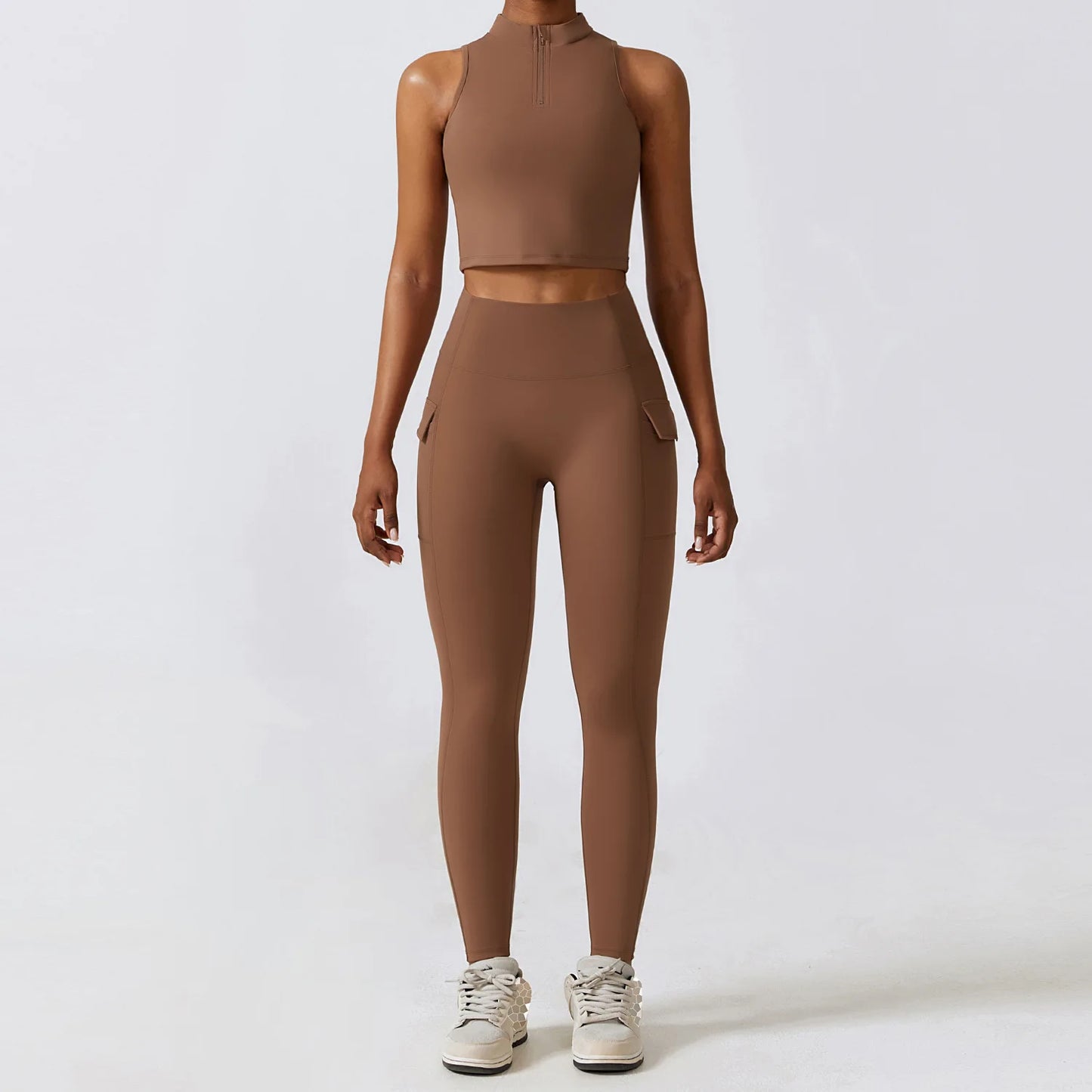 Women Tracksuit Yoga Set Workout Sportswear Gym