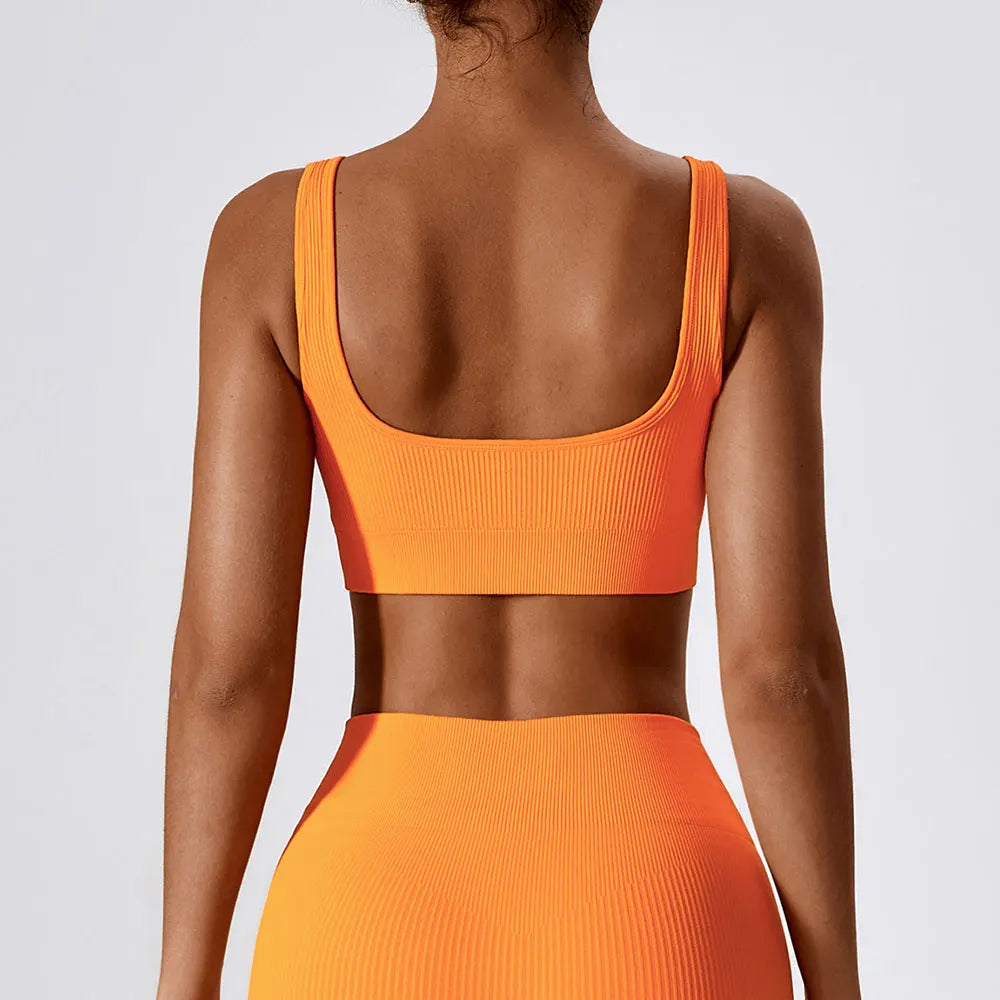 Women Yoga Vest Gym Sports Crop Tops Seamless Streetwear