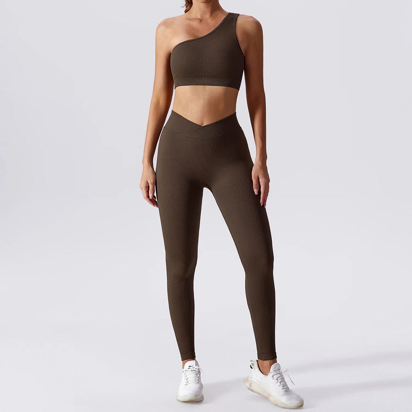 Seamless Ribbed Gym Set