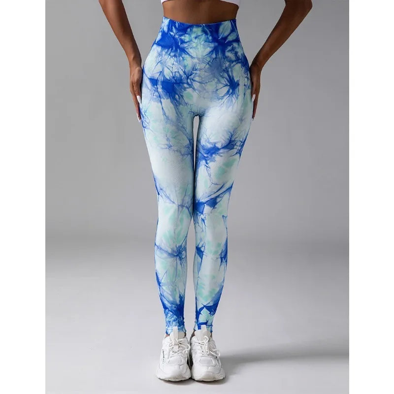 WinterSeamless Yoga Leggings Women Tie Print Legging