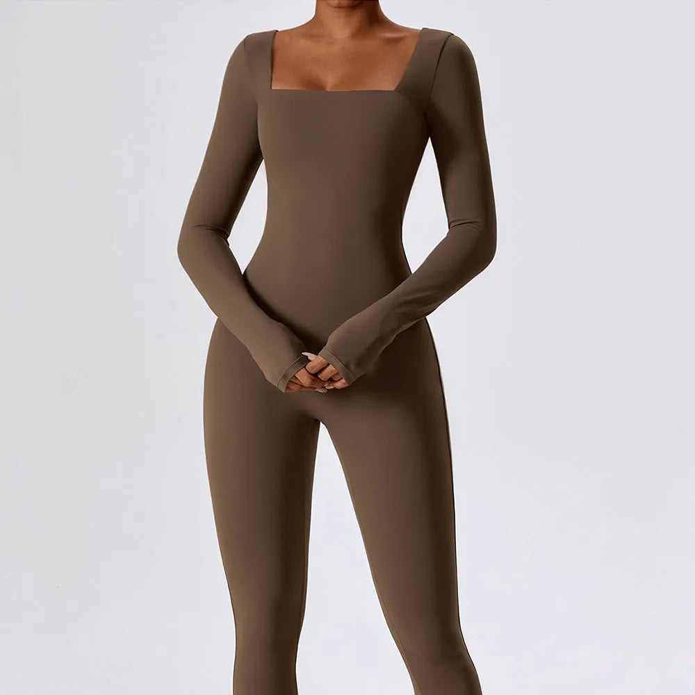 Jumpsuit Gym Workout Yoga Clothes Dance Fitness Long