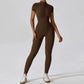 Yoga Set Women's Jumpsuits One-Piece Suit Zipper